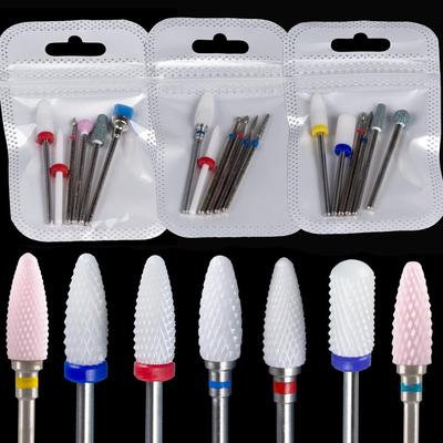 Milling Cutter for Manicure Ceramic Diamond Nail Drill Bits Mill Cutters for Removing Gel Varnish Nail Art Manicure Machine Tool