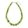 Olive Green Agate Beaded Necklace - Luxurious and Elegant Collar Chain - Emerald Green Agate Necklace