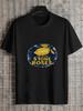 1 Stück Stone Roses Vintage Bandlogo Grafik-T-Shirt - 180g Schwer Baumwolle Rundhals Kurzarm T-Shirt mit Retro Zitrone & Text Design