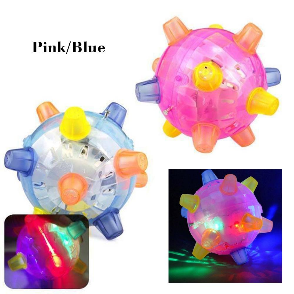 Creative Children's Glow Toy Flashing Bouncing Ball With Colorful Lights And Sound Effects