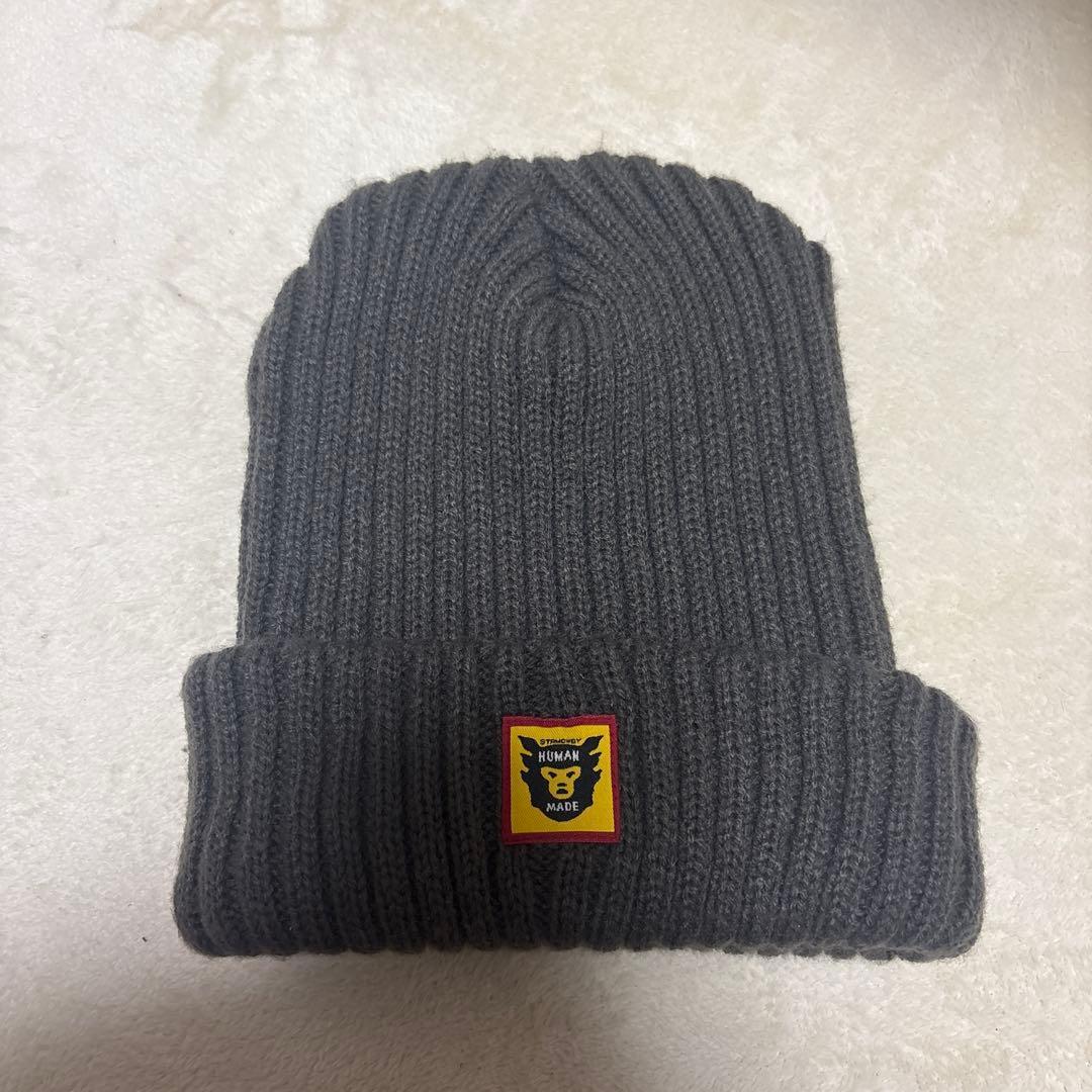 Used HUMAN MADE Knit Hat Beanie Gray