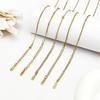 Gold-Plated Stainless Steel Cross Necklace – Women's Colorfast DIY Jewelry Chain, Fade-Resistant Accessories.