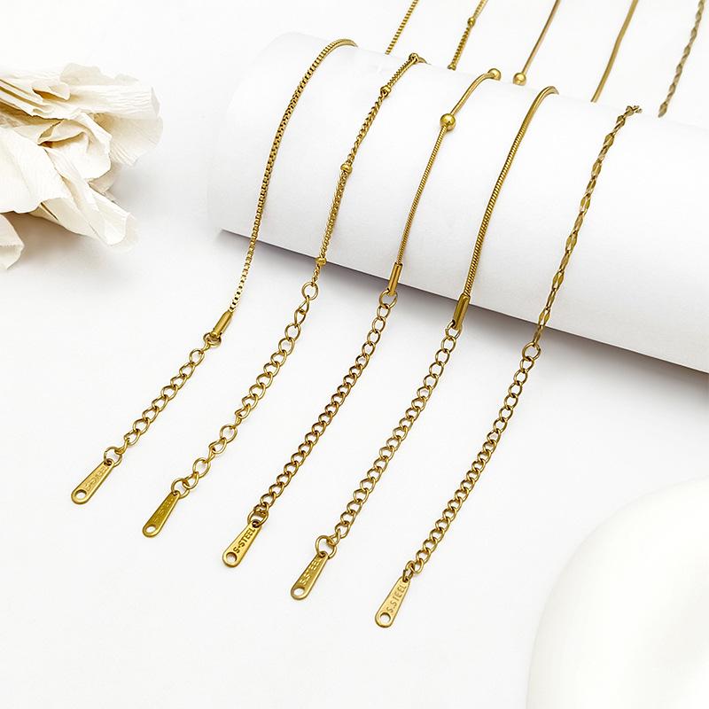 Gold-Plated Stainless Steel Cross Necklace – Women's Colorfast DIY Jewelry Chain, Fade-Resistant Accessories.