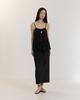 Current Pleats Long Skirt(Black)