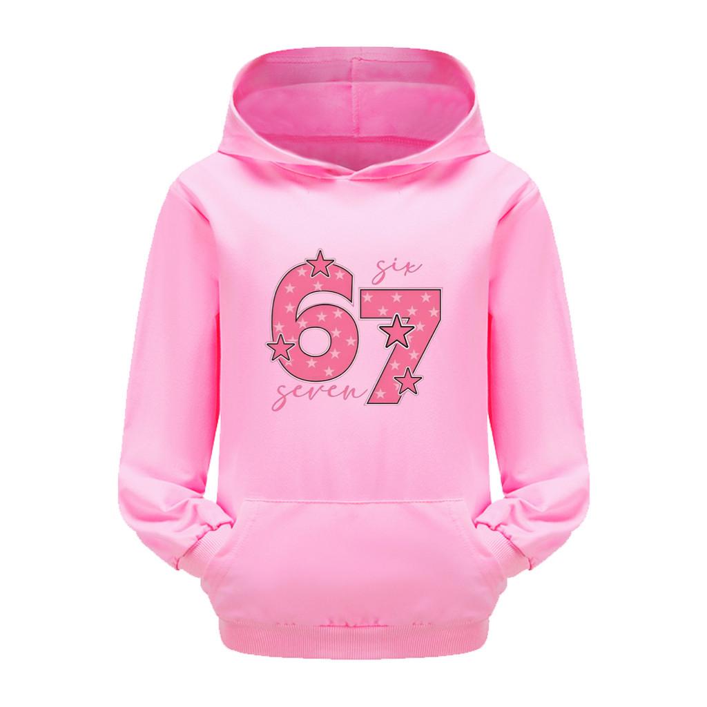 5291 Kids Boys Girls Steal a Brainrot 67 Printed Multi-color Long Sleeves Hoodies