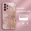 Golden Bamboo Black For Samsung Galaxy S23 U Ltra 24 Plus S20 21 FE S25 Ultra A70 A72 73 51 52 53 Tempered Glass Phone Case
