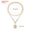 Elegant Vintage Relief Portrait Alloy Necklace Classic Retro Jewelry Gift Fashionable Vintage Coin Necklace For Women