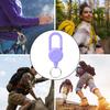Retractable Keychain with Steel Wire Rope Carabiner Badge Reel Holder Clip Key Ring Heavy Duty Outdoor Camping Climbing Anti-lost Buckle