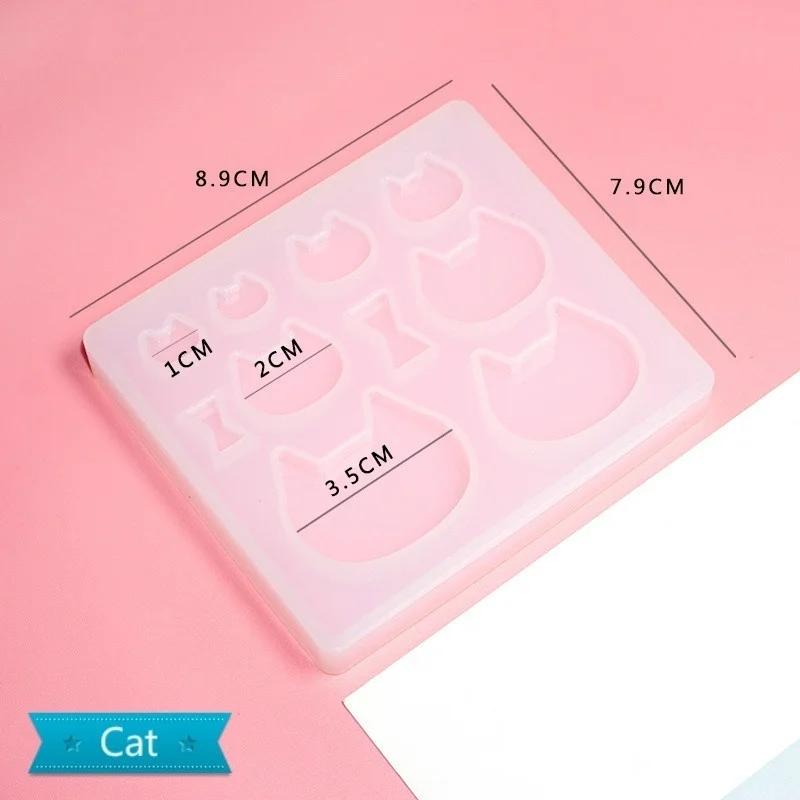 

Милая форма для кулона в виде кота и кролика, силиконовая форма, эпоксидная форма, принадлежности для изготовления ювелирных изделий, инструменты для самостоятельного изготовления Cat