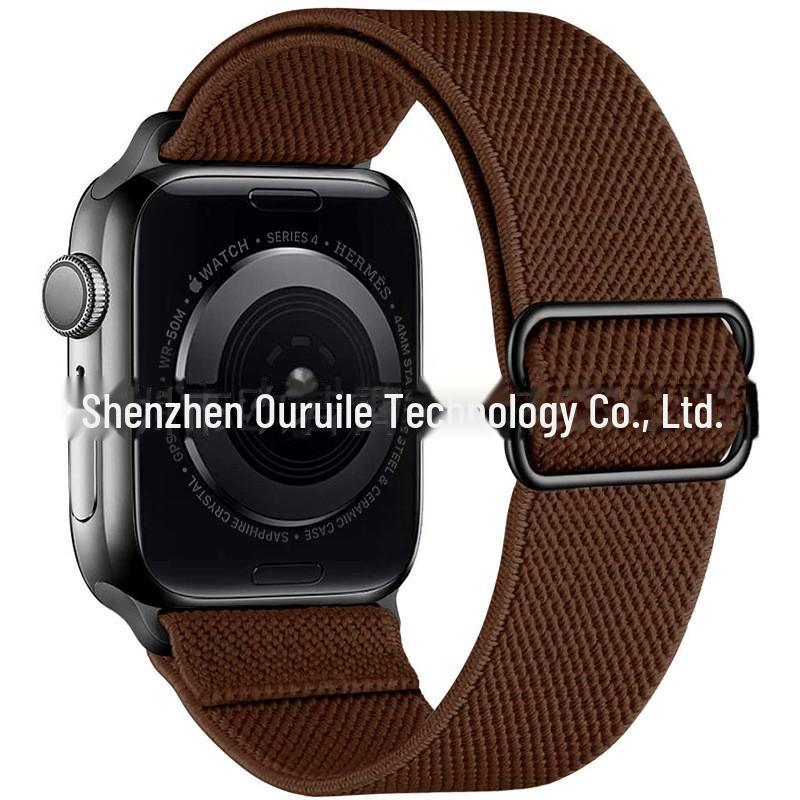 Adjustable Elastic Nylon Band with Sliding Buckle for Apple Watch iWatch7
