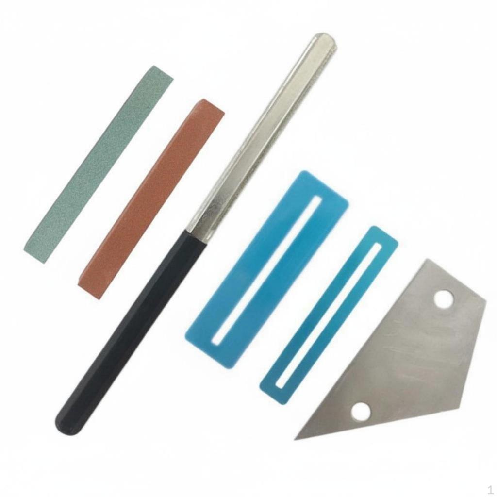 6 Pieces Guitar Fret Dressing Kit Fretboard Protection Polishing Tool Set Portable Setup
