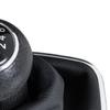 VW Golf IV 97-03 Gear Shift Knob Black + Gaiter with Chrome Frame, 6-Speed, 12mm Hole