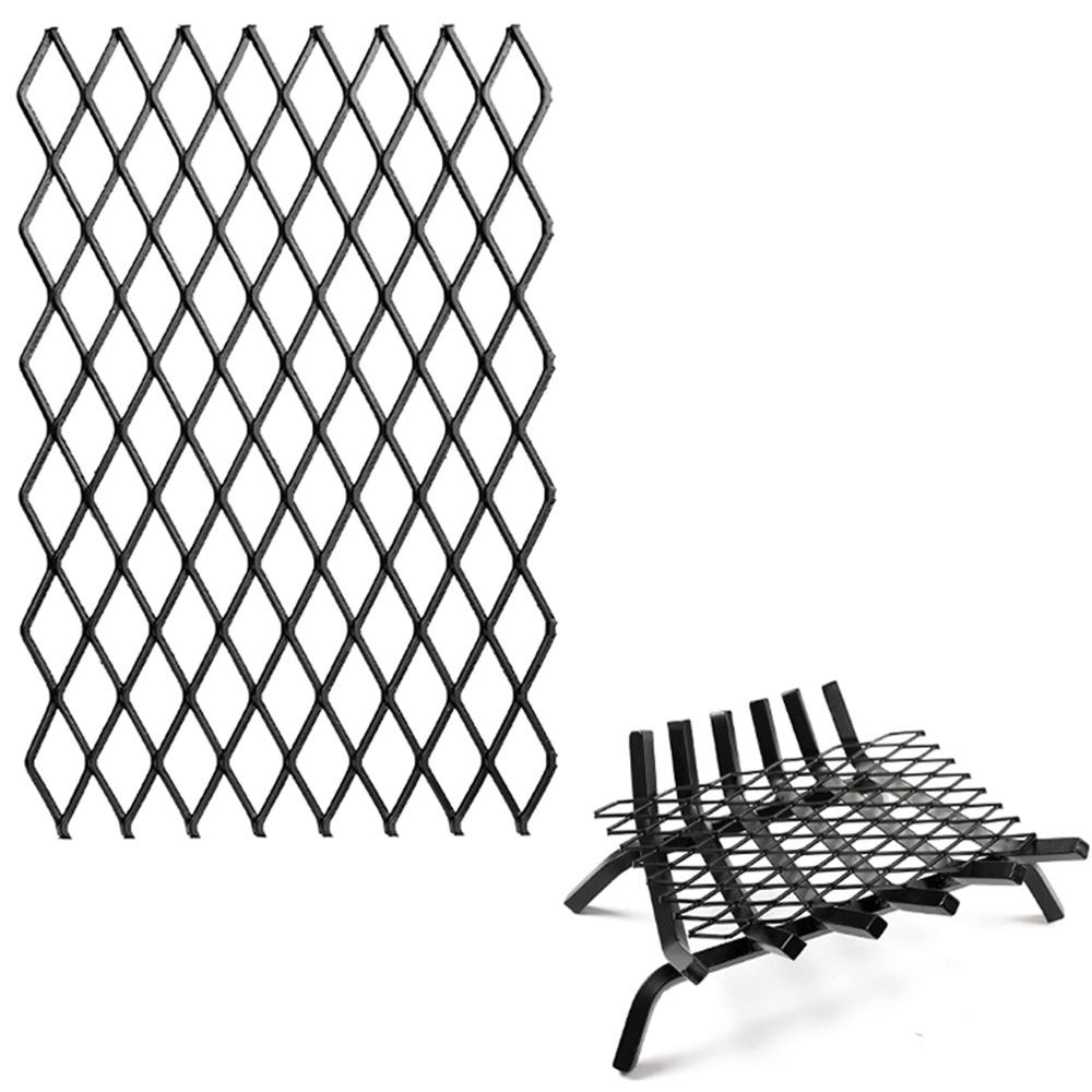 

9.8x16.1 Inch Solid Steel Fireplace Grate Ember Retainer Mesh Keep Burning Embers from Falling A