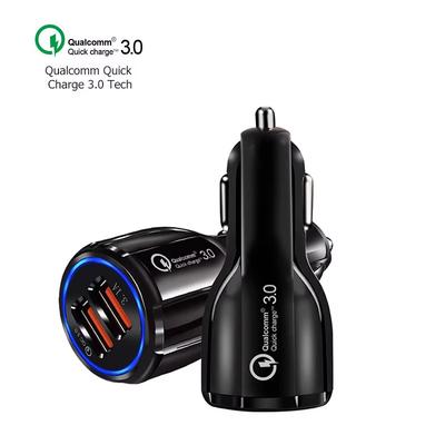 18W 3.1A Car Charger Dual USB Fast Charging QC Phone Charger Adapter For iPhone 16 Pro Max 13 14 15 Pro Xiaomi Samsung Huawei