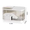 Turtle Breeding Box with Basking Platform Desktop Aquarium Small Transparent Tank for Turtles Crabs Fishes Amphibians Reptiles