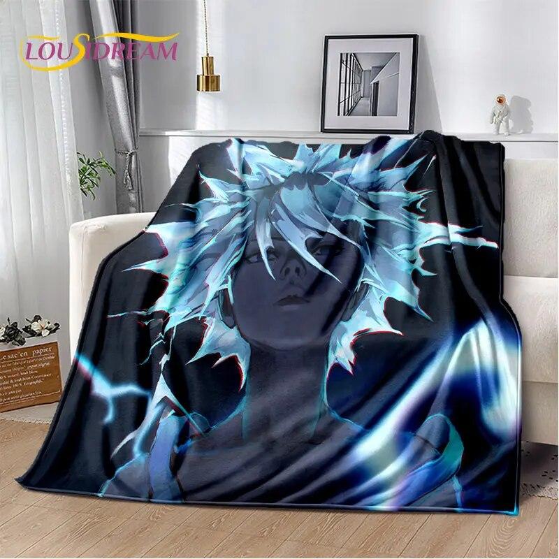 Anime Hunter×Hunter VxH kreslená měkká plyšová deka, flanelová deka přehoz do obývacího pokoje Ložnice Pohovka Pohovka Piknikový kryt