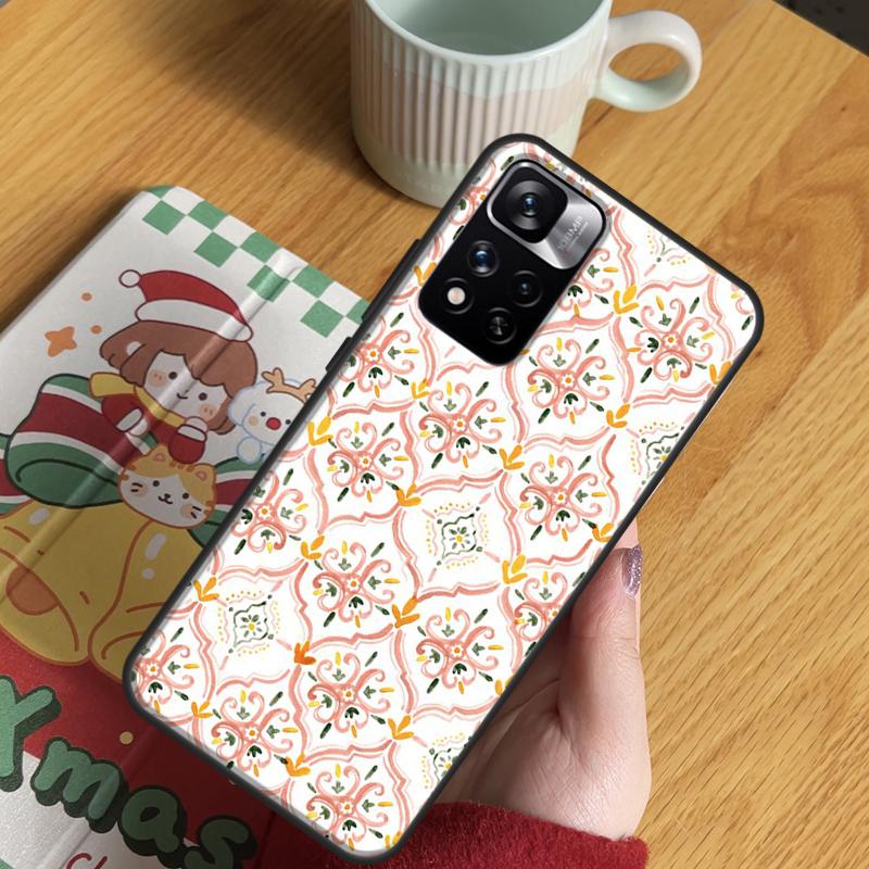 Moroccan Pattern Case For Xiaomi Redmi Note 13 Pro 14 12 11 10 15 Pro Plus Redmi 15 C 13 10C 12C 13C 14C Cover