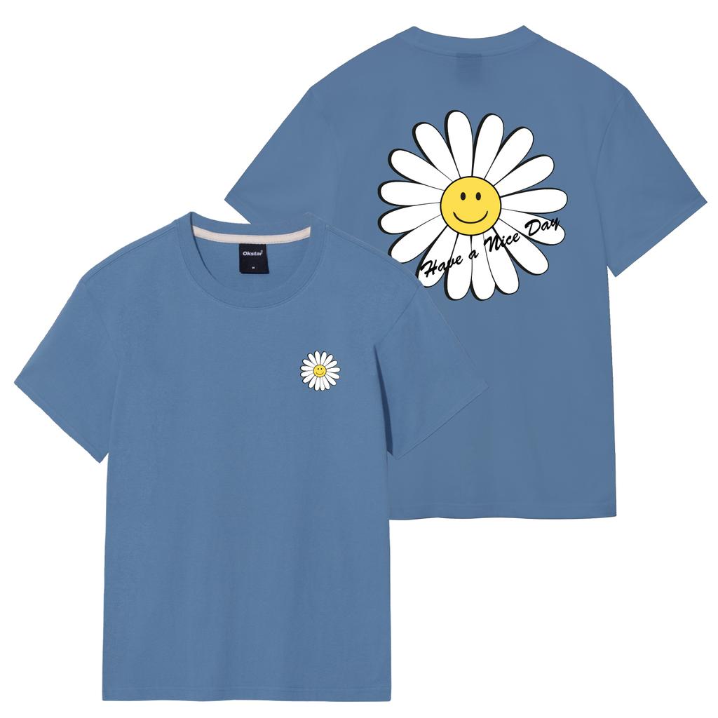 OKSTAR Nice Day Flower Short Sleeve Tee