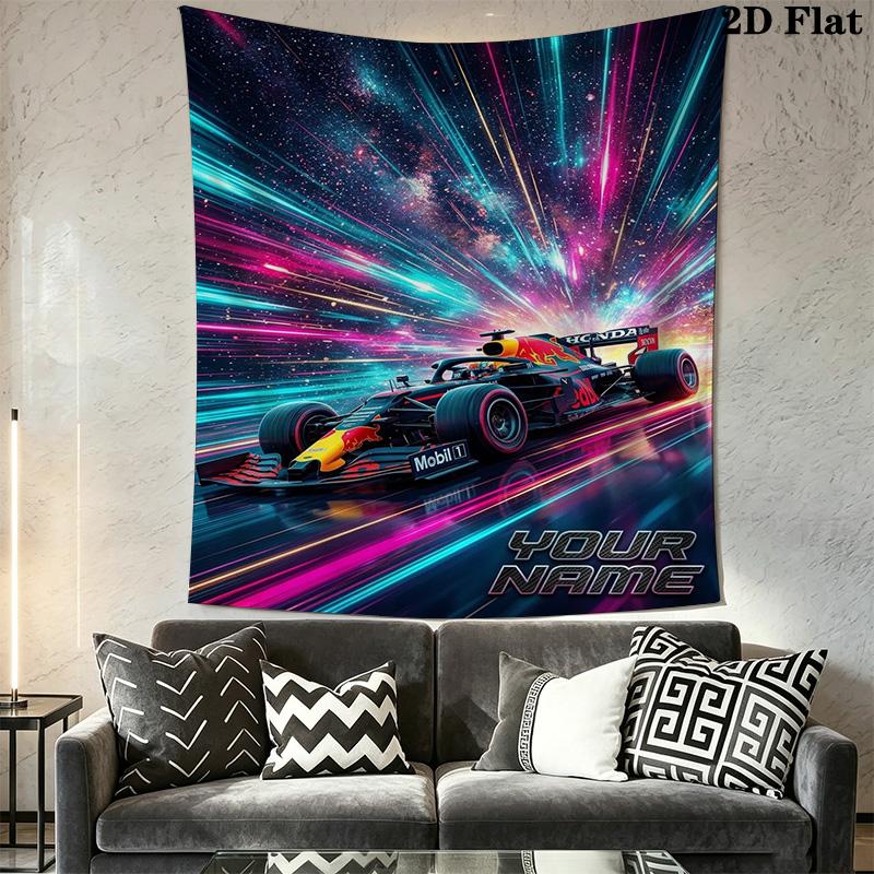 Name Custom F1 Wall Tapestry Aesthetic Wall Hanging Printed Fabric Blanket Decorative Tapestries for Bedroom Living Room Home Decor