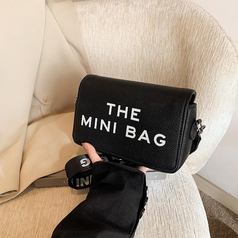 Simple Small Square Bag Women's Bag Autumn New Letter Printed Shoulder Bag Commuter Versatile Messenger Bag