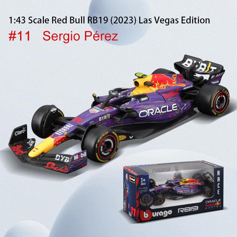 

Bburago 1:43 2024 RB20 F1 Red Bull Racing TAG Heuer 2023 RB19 Miami #1 Verstappen #11 Perez Alloy Car Die Cast Model Toy