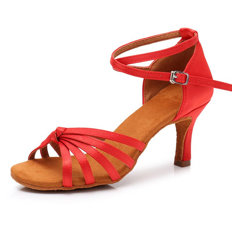 Women Shoes Women Ballroom Latin Dance Shoes Tango Soft Sole Modern Jazz Dancing Performance Shoes 5/7cm Women Practice Sandals