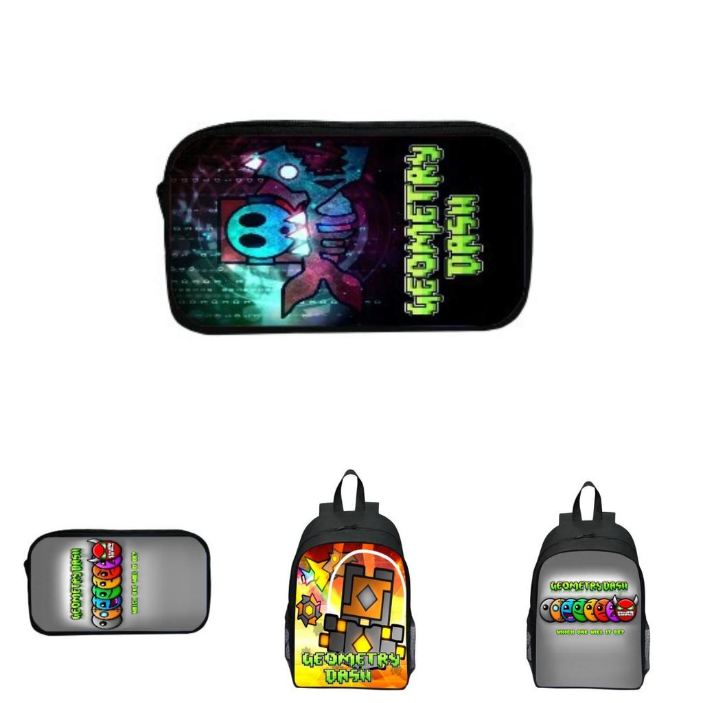 16-Zoll Kinderrucksack-Set Geometrischer Strich Langlebig Stoßfest Und Leicht