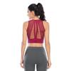 Breathable Mesh Sport Bra with Wide Straps and Stylish Back Design