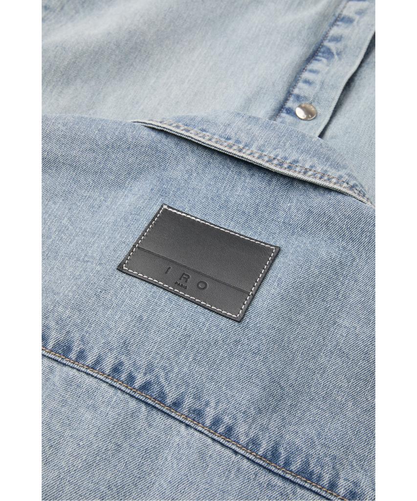 Iro Azuree Denim Long Sleeve Shacket Iqjcs26701Bul