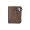 Solid Color Men's Wallet Zipper Leather Coin Purse Luxury Business Card Holder  Gift