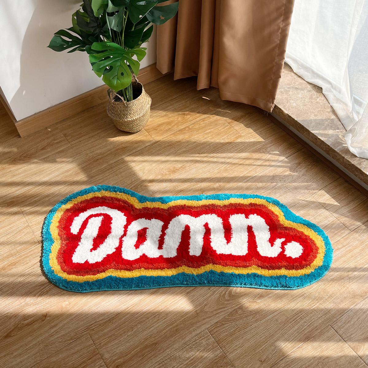 

LAKEA Letter Element Rug 100 Handmade Rainbow Fluffy Tufted Rug Nordic Entrance Rug Area Rugs Funny Bathroom Bedroom Floor Mats 40X90 CM