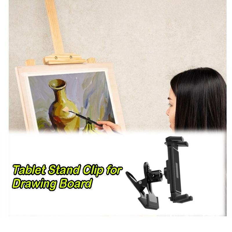 

Metal Phone/tablet Stand Clip for Drawing Board, Tablet Holder for Table/art Easel, Convenient for Live Streaming, Video Calls чёрный