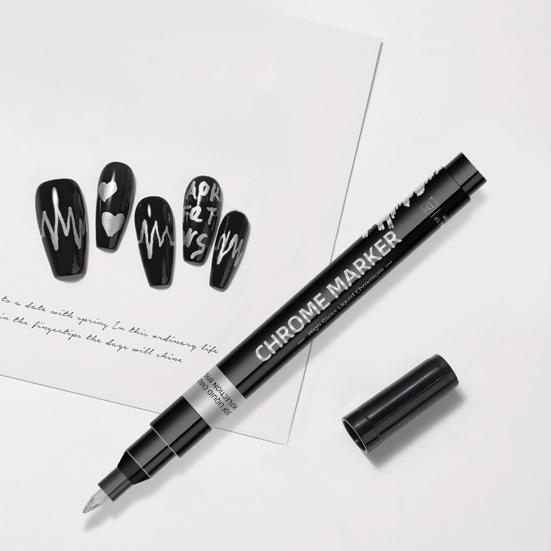 Set Penne per Nail Art per Unghie Gel Fai da Te Pennarello per Nail Art Disegno Pittura Penna Liner Punta 0,5 mm Asciugatura Rapida Kit di Strumenti per Manicure da Casa Salone