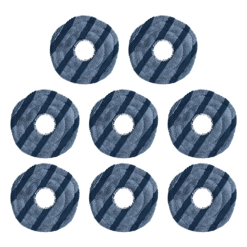 

Multi Skin Robot Mop Pads 8 Pack Cotton Blend Washable Accessories For Automated Home Cleaning 1