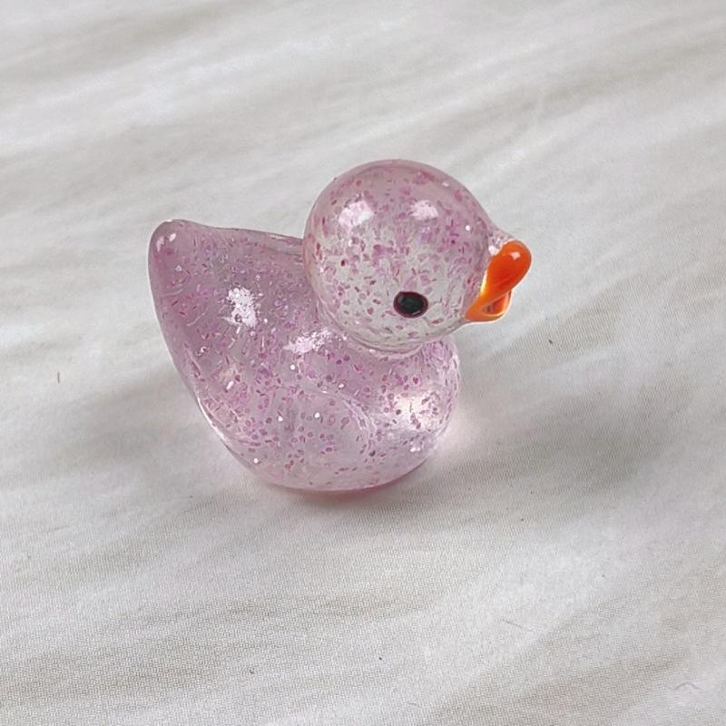Luminous Sparkling Powder Ducks Moss Micro Landscape Resin Small Ornament Creative DIY Jewelry Accessories