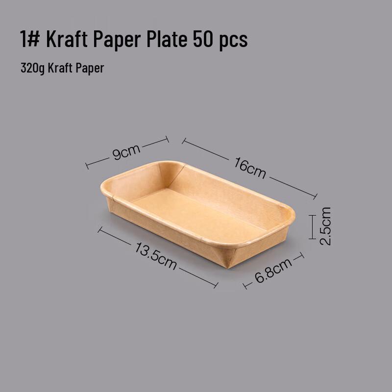 GlaXier Disposable Rectangular Paper Plates