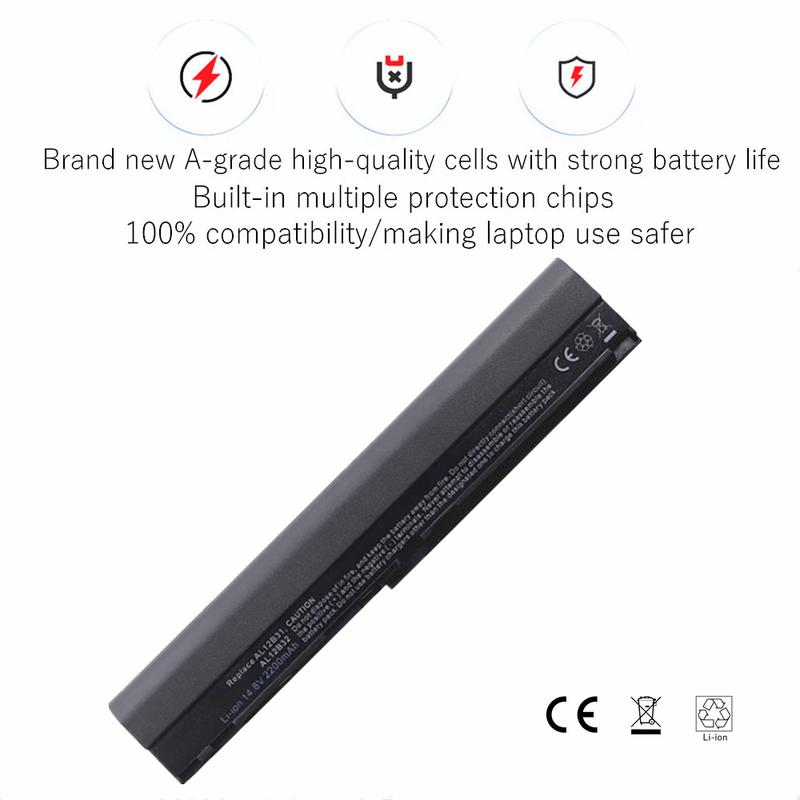 6 CELLS Laptop Battery For Acer Aspire One 725 756 V5-171 AL12X32 AL12A31 AL12B31 AL12B32 TravelMate B113 C710 Chromebook