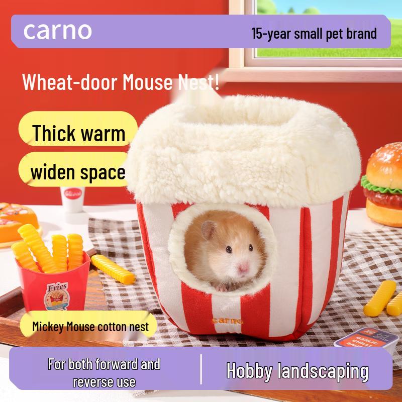 CARNO Hamster Winter Warm Hideout Bed