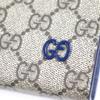 Gucci Clutch Tasche Beige blau GG Supreme Canvas Herren 768255 Gebraucht