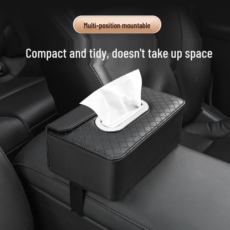 Car Tissue Box: Sun Visor/Seat Back Mountable