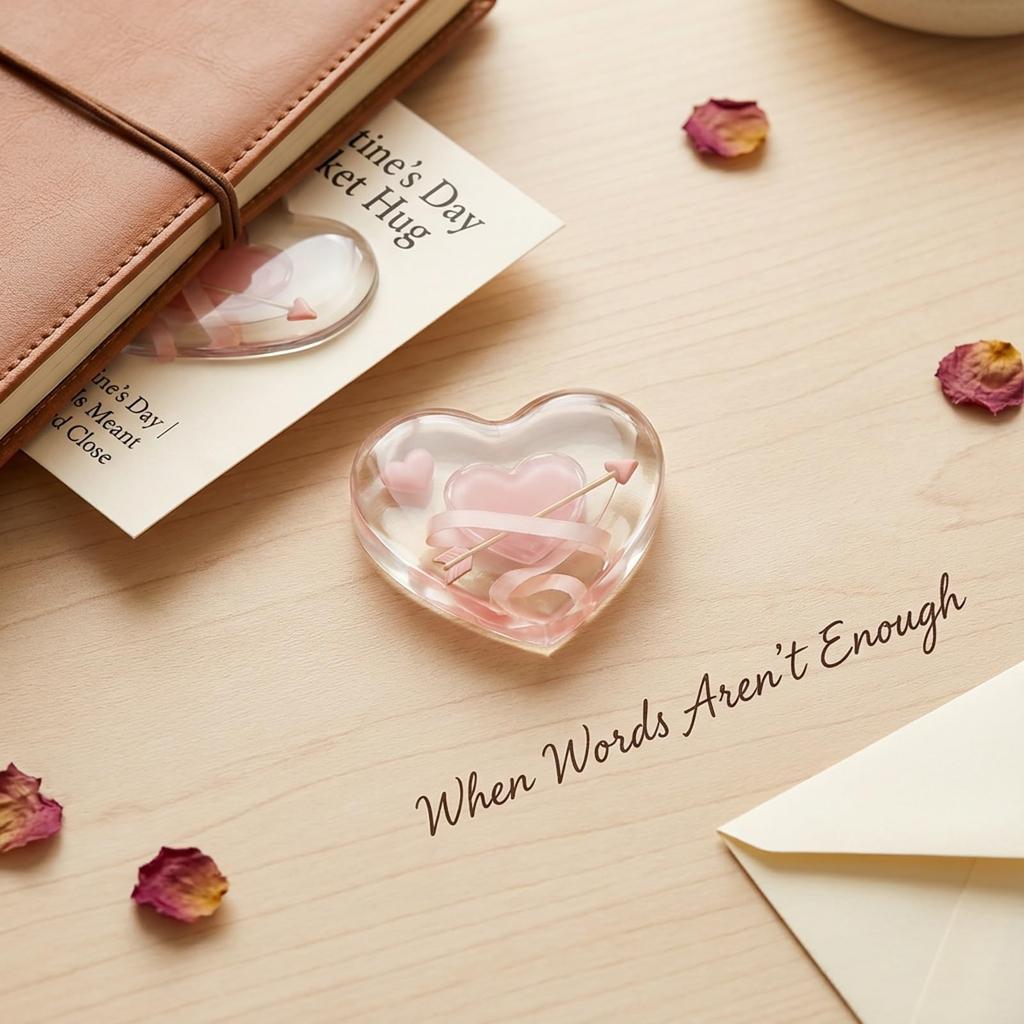 Kapesní objetí na Valentýna — Malá připomínka lásky, Malé valentýnské kapesní srdíčko objetí karty, Inspirativní dárek pro vztah,