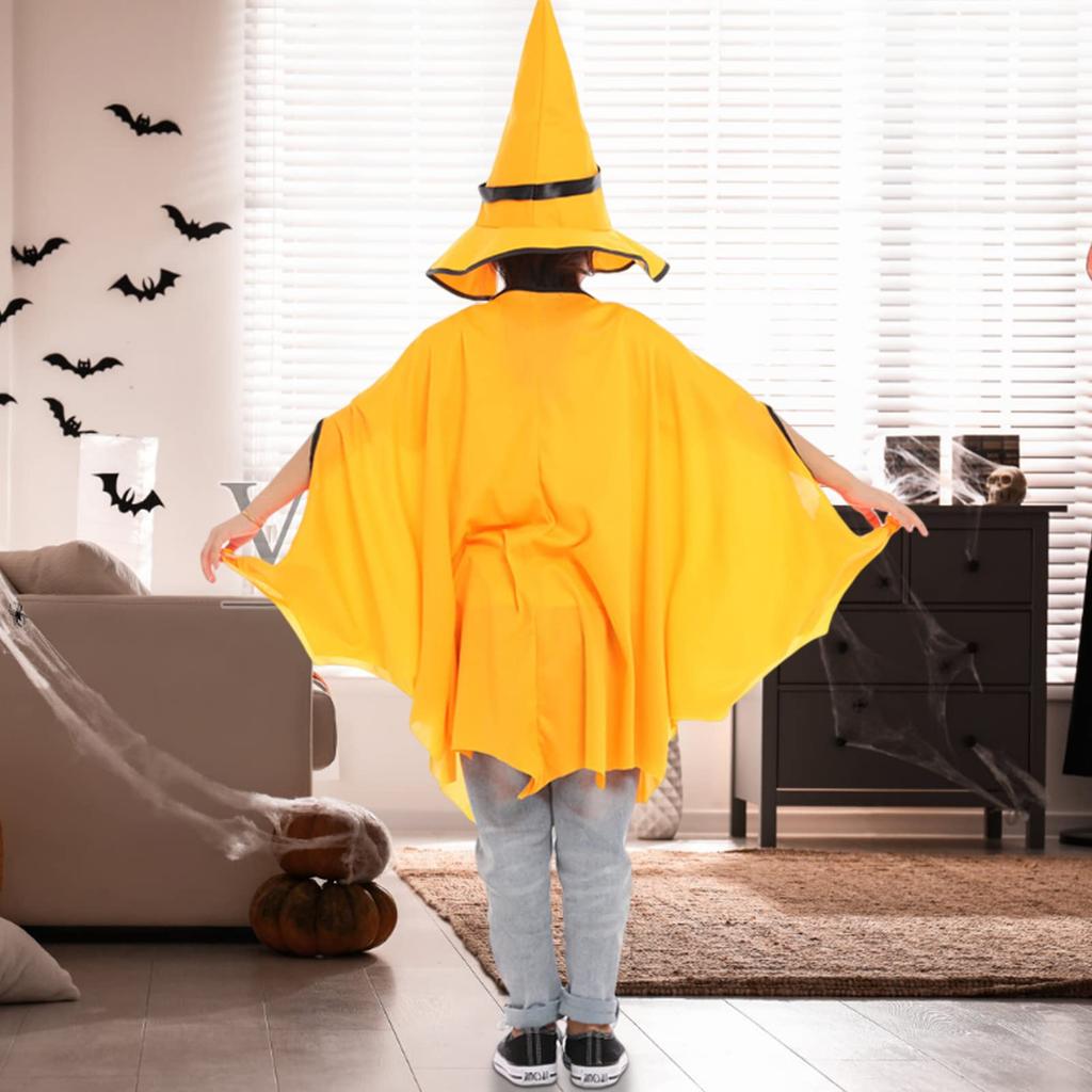 Angenster Halloween Ghost Cosplay Kids Pumpkin Costume, 4-Piece Set for Boys and Girls, Cute Pumpkin Costume for Kids, Events, Parties, Recitals,