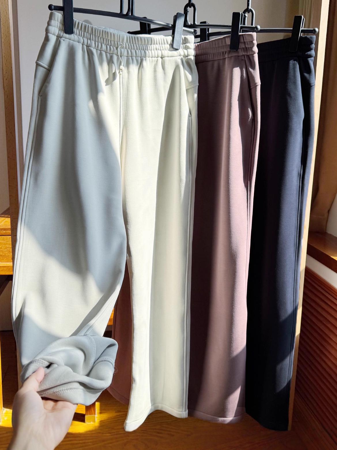 

Lu Series High-Waist Soft Modal Fleece Straight-Leg Pants Size 4