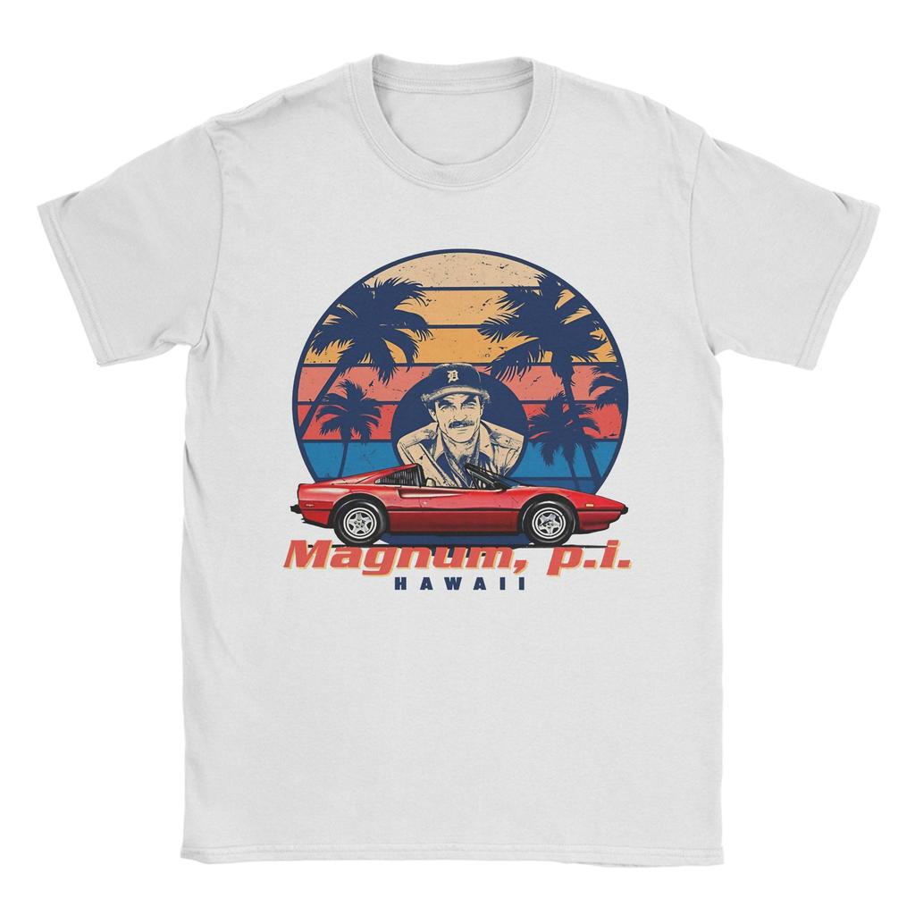 Unique Magnum PI TShirt for Unisex Round Neck Pure Cotton T Shirt Short Sleeve Tee Shirt Big Size Clothing
