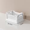 Desktop Book Storage Basket Stackable Large Capacity Folding Storage Box for Sundries Organizer Portable Storage Bin with Handle