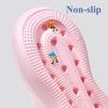 Rimocy Cartoon Smile Plateau-Slipper für Damen 2024 Rutschfeste Weiche Sohle Pantoletten Frau Sommer Leicht Dicke Sohle Zehentrenner