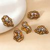 6pcs Creative Dinosaur Fossil Alloy Brooches Embroidery Patches Versatile Additions for Decorating Clothing Shoes and Bags Hats