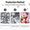 Christmas Polar Bear Pearl Painting Kit Festive Winter Holiday Theme DIY Sparkling Bead Canvas Aesthetic Craft Wall Decor Home Ornament