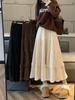 2025 High Waist Corduroy A-Line Mid-Length Skirt for Women - Autumn/Winter Collection