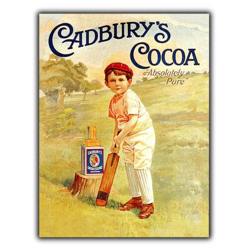 МЕТАЛЛИЧЕСКАЯ НАСТЕННАЯ ТАБЛИЧКА CADBURY COCOA шоколад Винтажная Ретро Рекламная карточка печать Алюминий 20x30cm(7.8x11.8inch)